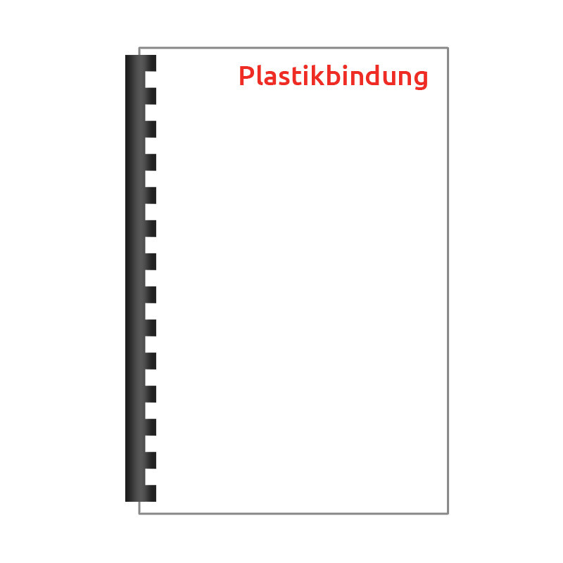 14mm (ca. 125 Blatt) Plastikbindung