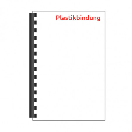 8mm (ca. 45 Blatt) Plastikbindung