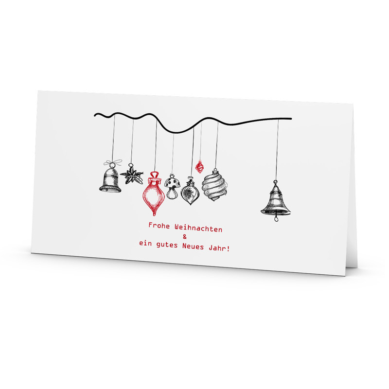 Großer Baumschmuck Weihnachtskarte