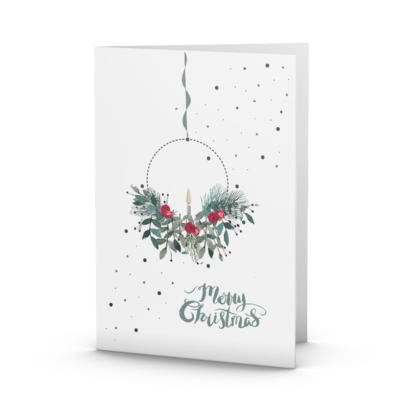 Weihnachtsornamentring Weihnachtskarte