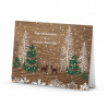 Weihnachtswald mit Hirsch Weihnachtskarte