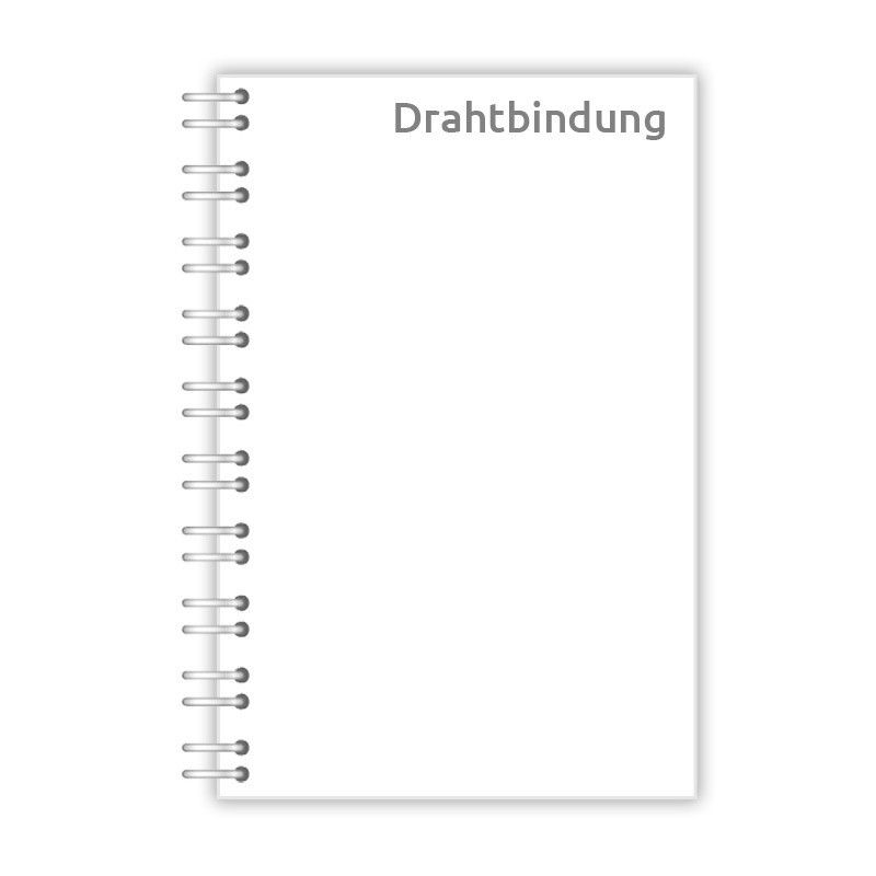 6mm (ca. 25 Blatt) Drahtbindung 6mm (ca. 25 Blatt) Drahtbindung