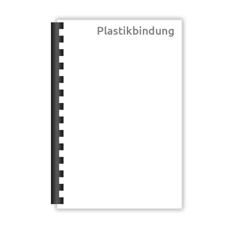 12mm (ca. 95 Blatt) Plastikbindung