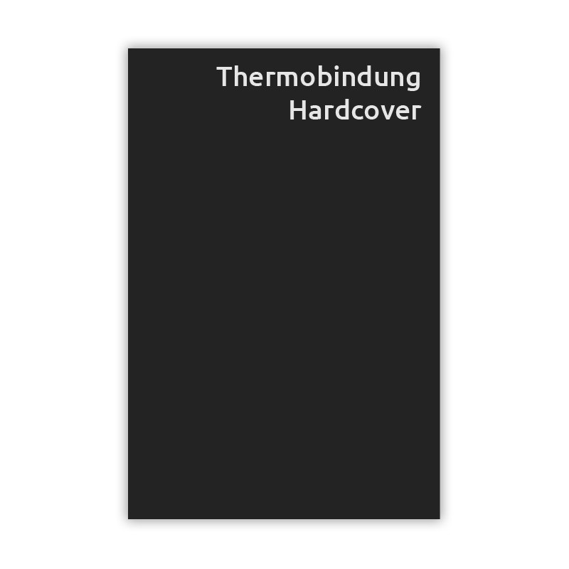 bis 15mm (ca. 120 Blatt) Thermobindung Hardcover