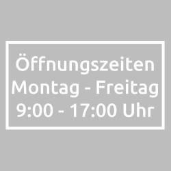 Plott Öffnungszeiten 25 x 15 cm