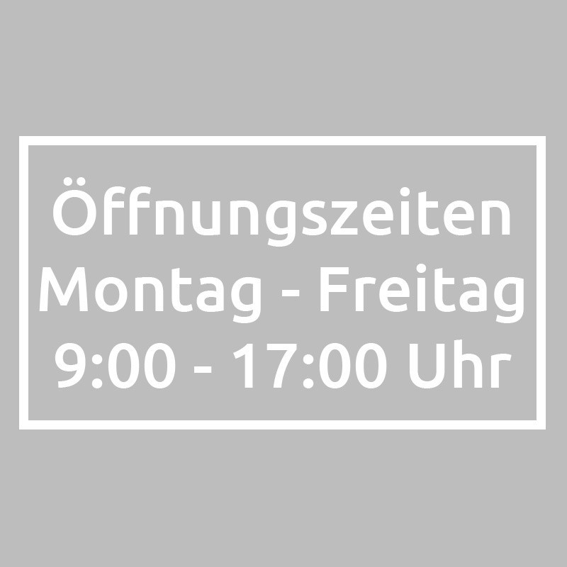 Plott Öffnungszeiten 25 x 15 cm Plott Öffnungszeiten 25 x 15 cm