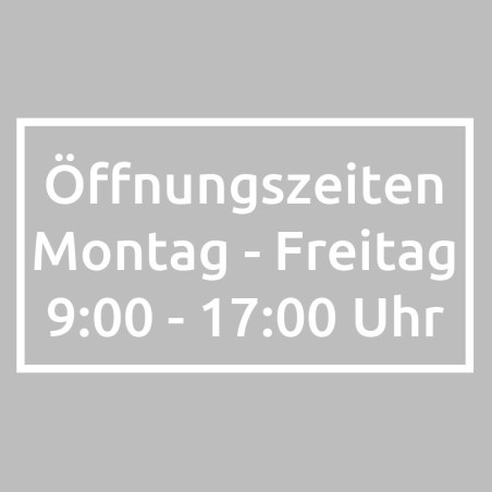 Plott Öffnungszeiten 25 x 15 cm