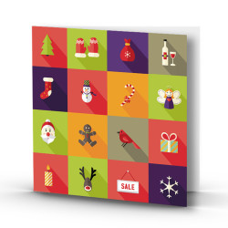 Bunte Weihnachts-Icons